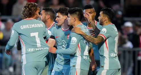 ثنائية ألفاريز المتأخرة تنقذ سيميوني.. أتلتيكو مدريد يتأهل للدور الثاني بكأس ملك إسبانيا